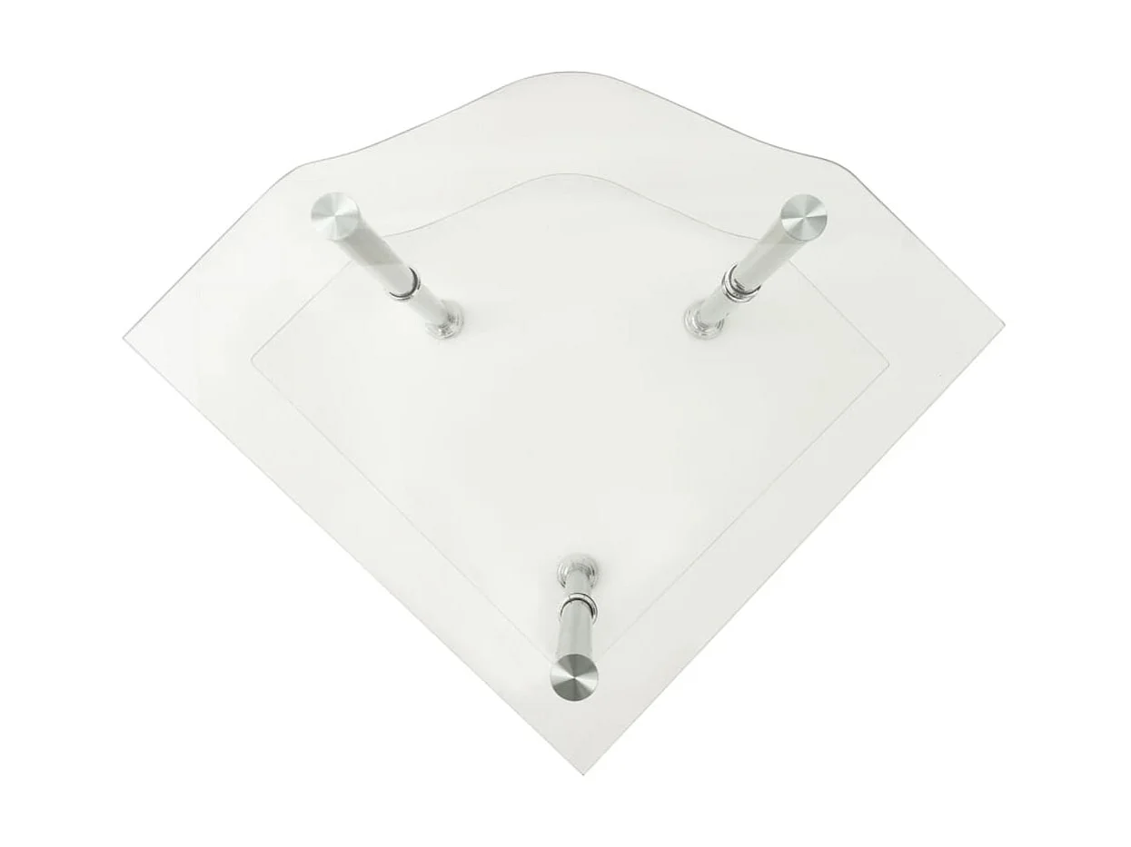 Table d'appoint à 2 niveaux Transparent 38x38x50 Verre trempé 2