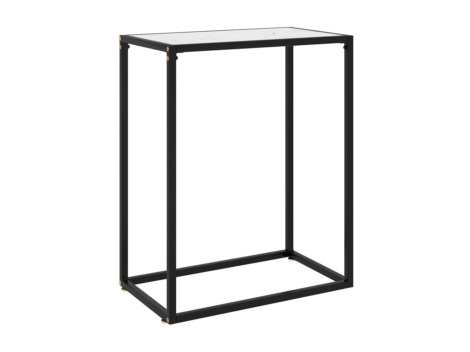 Table console Blanc 60x35x75 Verre trempé 2