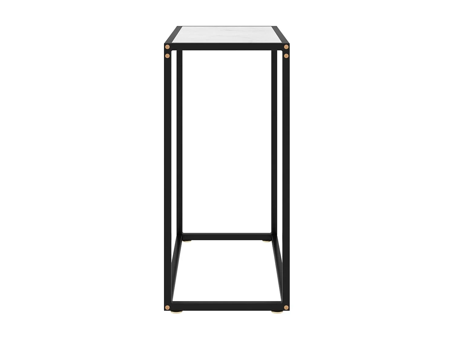 Table console Blanc 60x35x75 Verre trempé 2