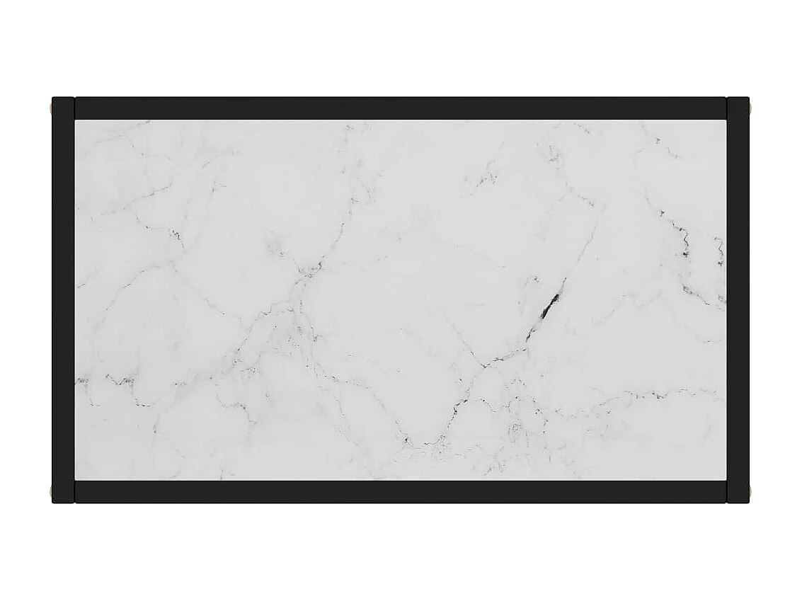 Table console Blanc 60x35x75 Verre trempé 2