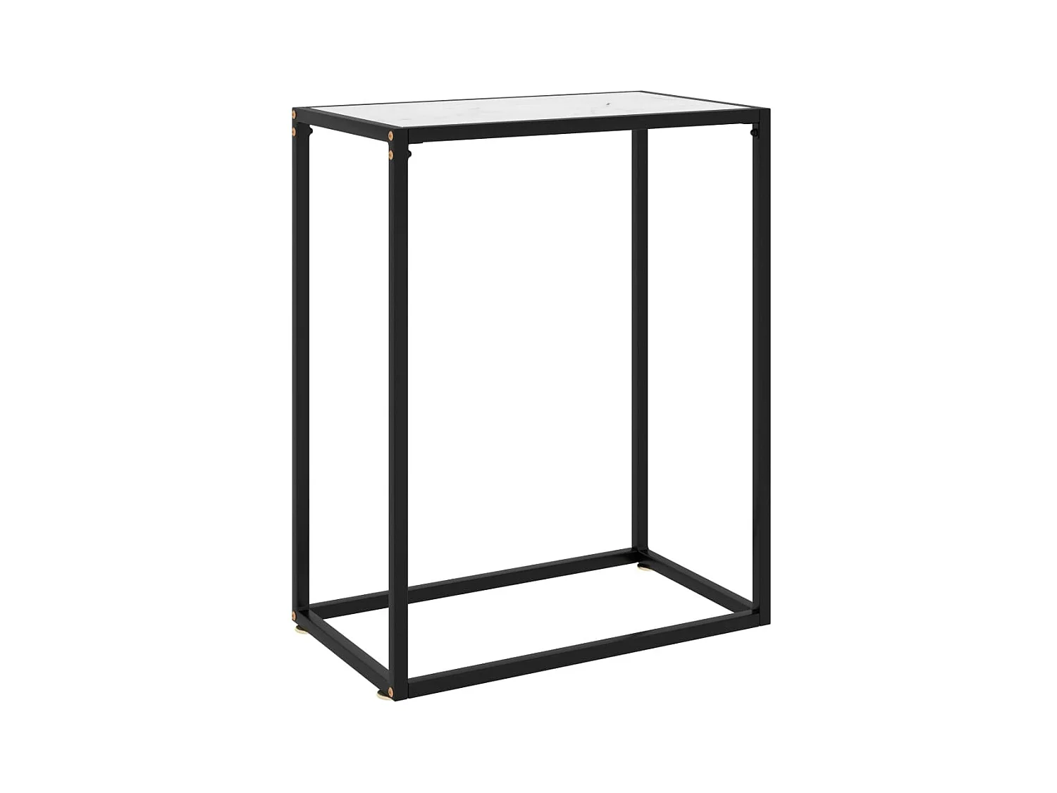 Table console Blanc 60x35x75 Verre trempé 2