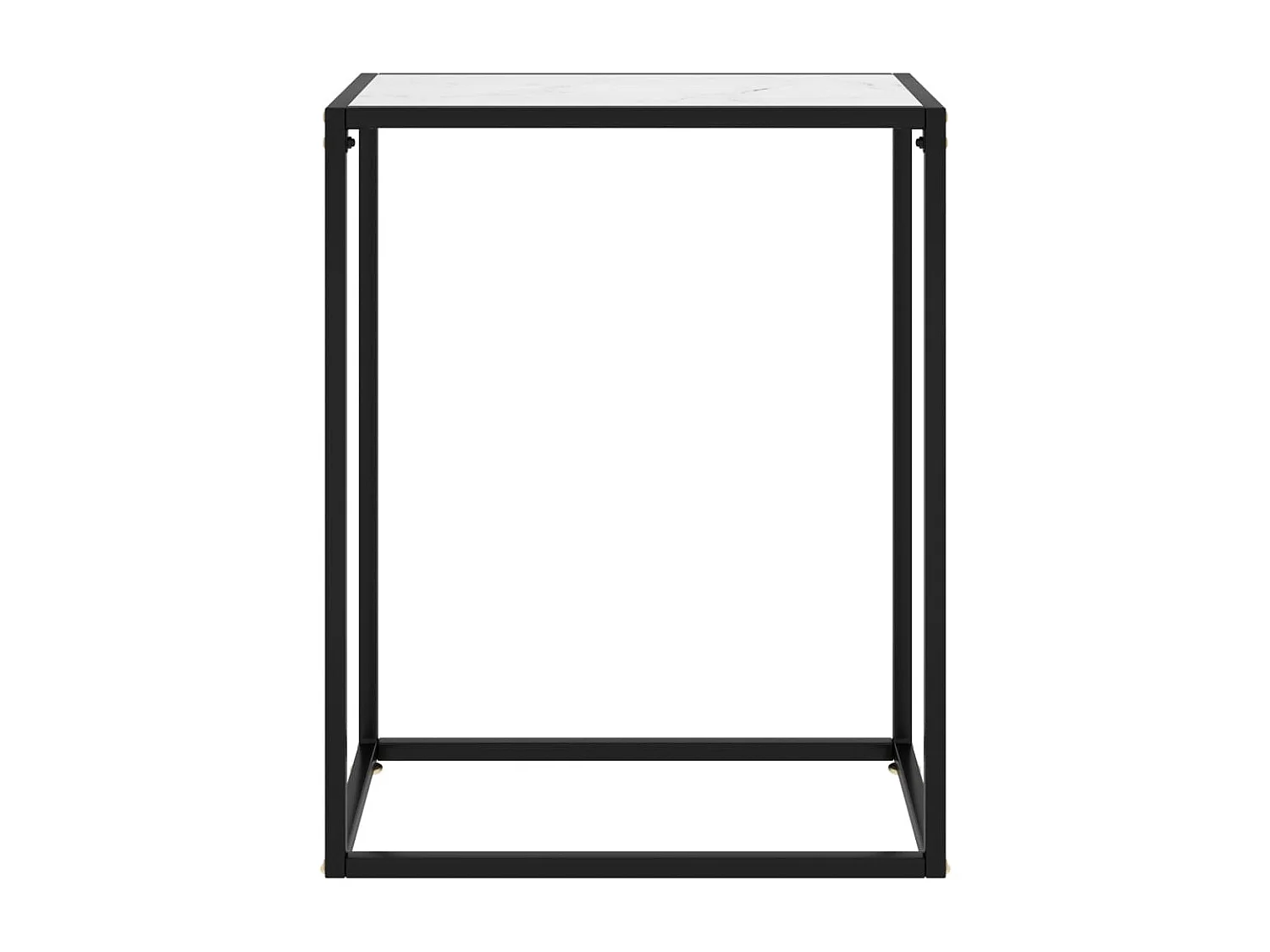 Table console Blanc 60x35x75 Verre trempé 2