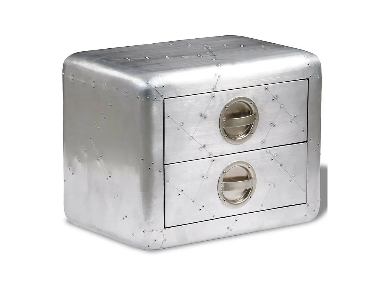 Table de coin avec 2 tiroirs vintage Style d'aviation