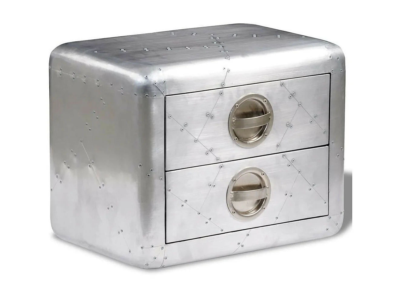 Table de coin avec 2 tiroirs vintage Style d'aviation