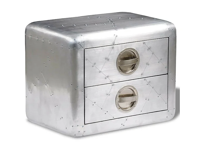 Table de coin avec 2 tiroirs vintage Style d'aviation