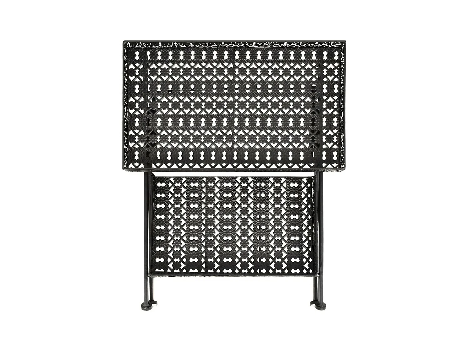 Theetafel vintage stijl inklapbaar 58x35x72 cm metaal zwart