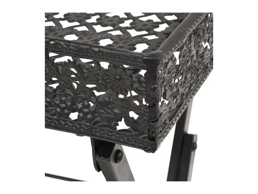 Theetafel vintage stijl inklapbaar 58x35x72 cm metaal zwart