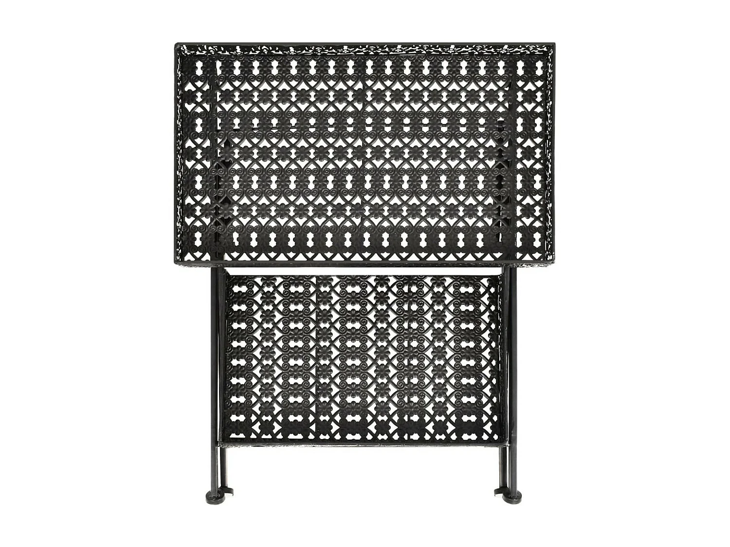 Theetafel vintage stijl inklapbaar 58x35x72 cm metaal zwart