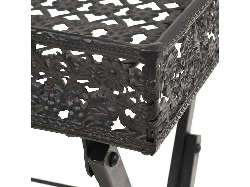 Theetafel vintage stijl inklapbaar 58x35x72 cm metaal zwart