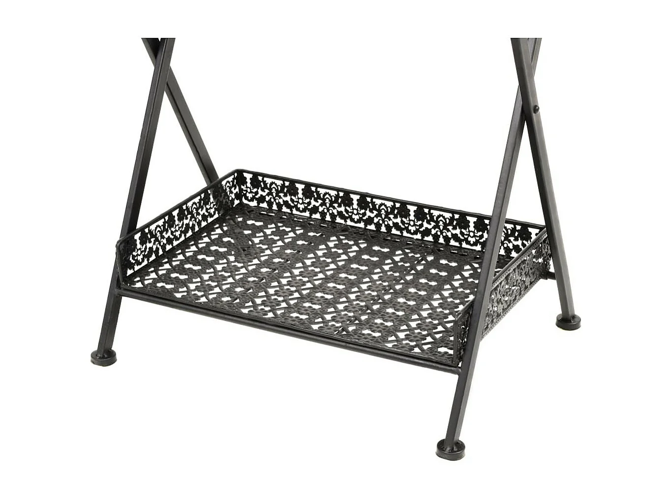 Theetafel vintage stijl inklapbaar 58x35x72 cm metaal zwart