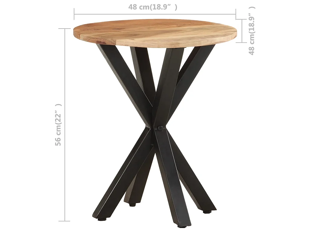 Table d'appoint 48x48x56 Bois d'acacia massif