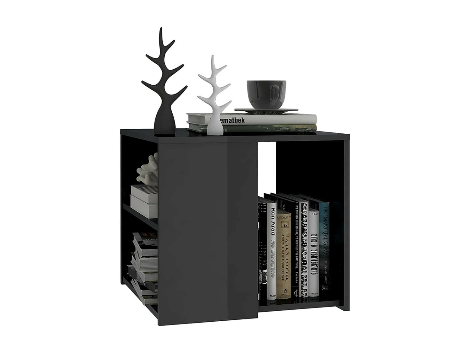 Table d'appoint Gris brillant 50x50x45