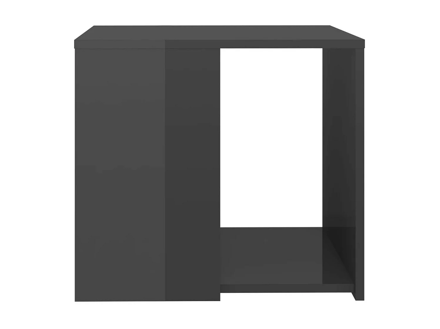 Table d'appoint Gris brillant 50x50x45