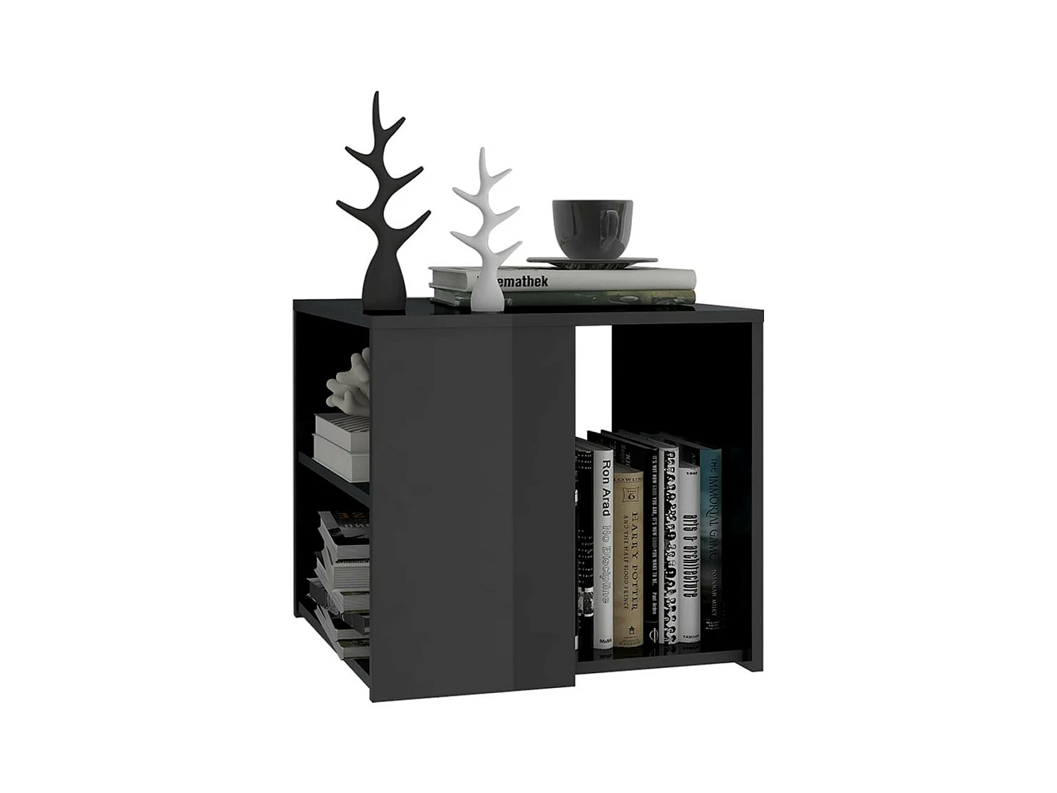 Table d'appoint Gris brillant 50x50x45