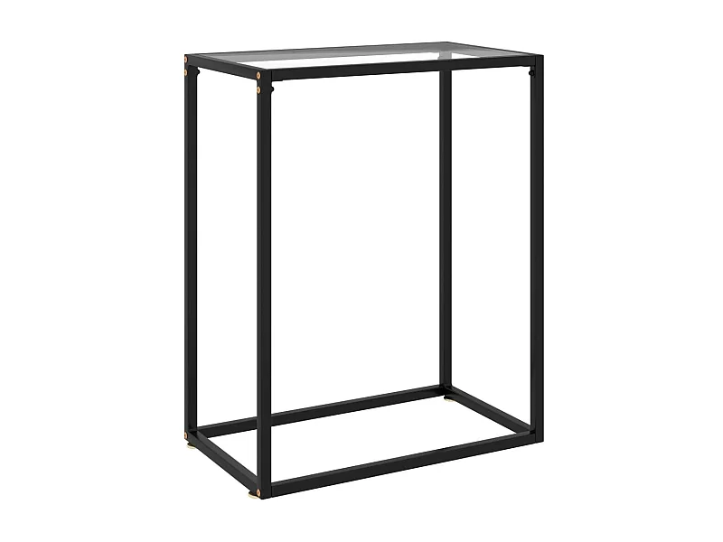 Table console Transparent 60x35x75 Verre trempé 2