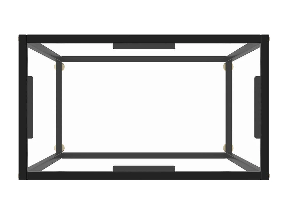 Table console Transparent 60x35x75 Verre trempé 2