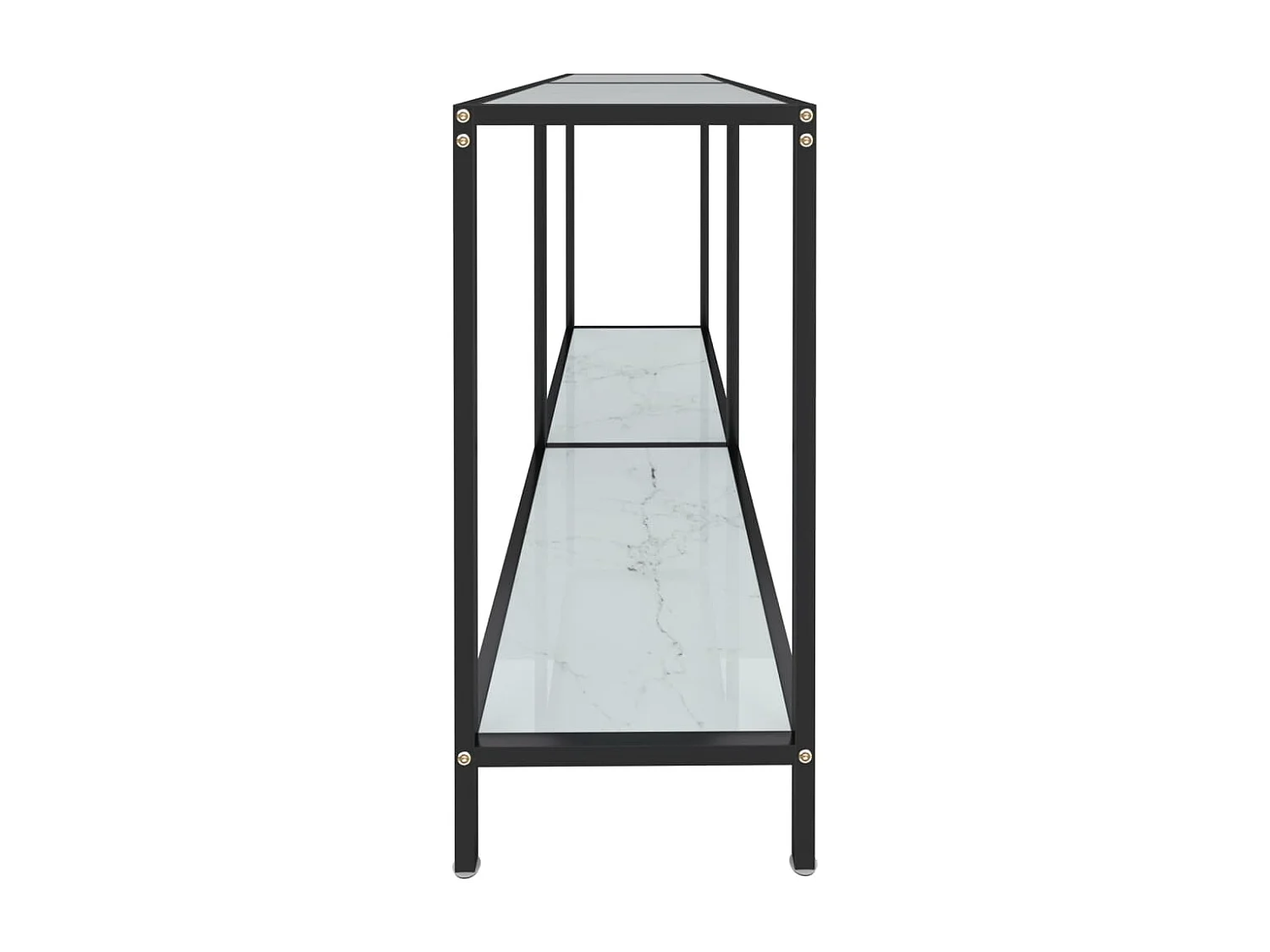 Table console Blanc 140x35x75,5 Verre trempé