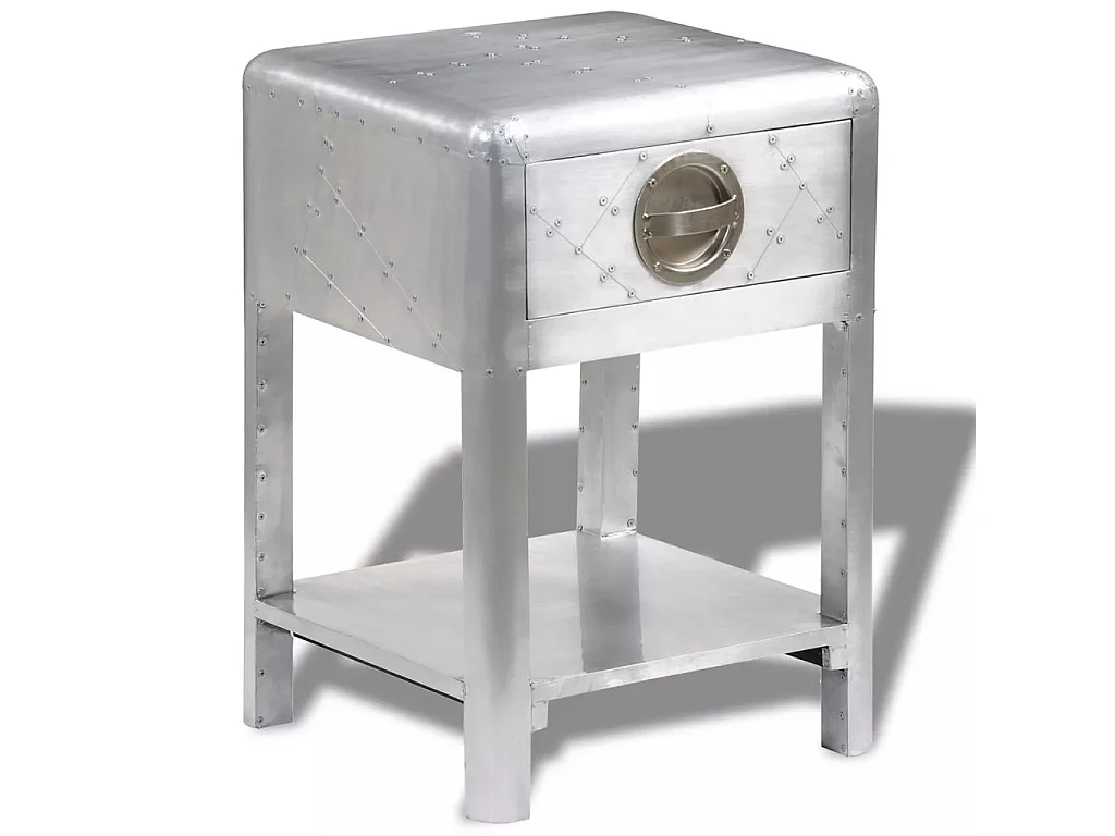 Table de coin avec 1 tiroir vintage Style d'aviation