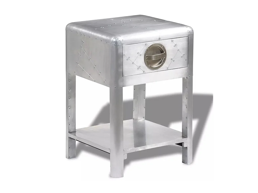 Table de coin avec 1 tiroir vintage Style d'aviation