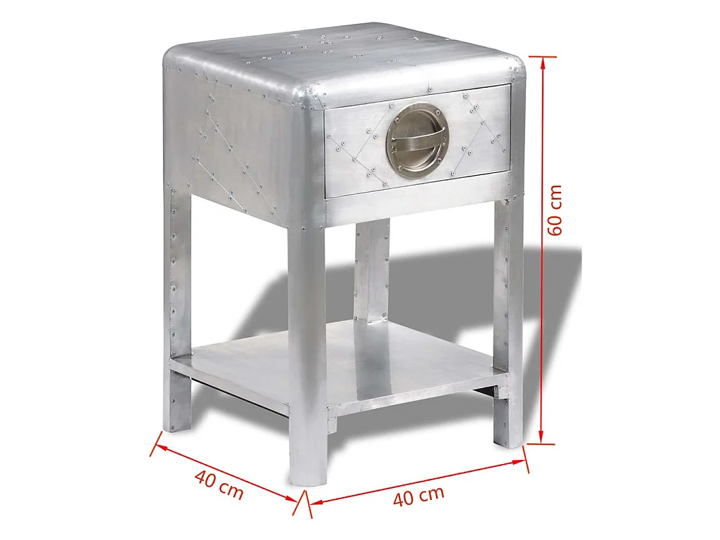 Table de coin avec 1 tiroir vintage Style d'aviation