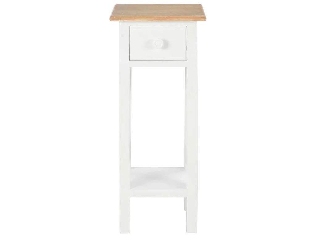 Table d'appoint Blanc 27 x 27x65,5 Bois