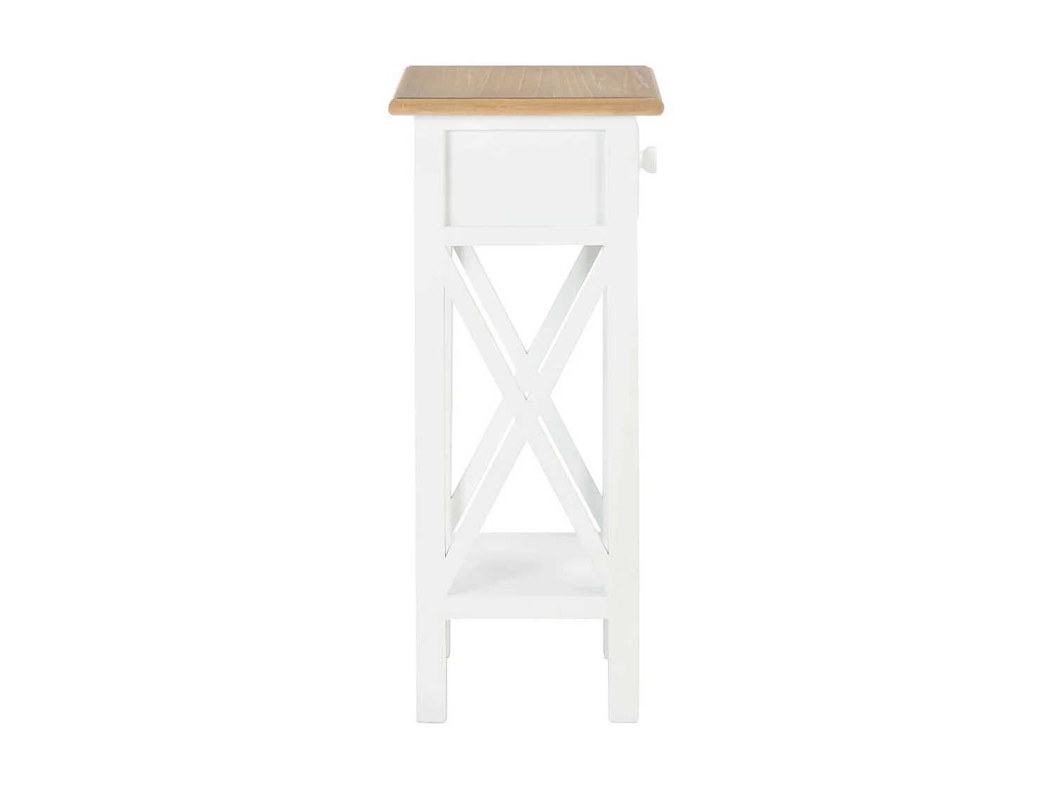 Table d'appoint Blanc 27 x 27x65,5 Bois