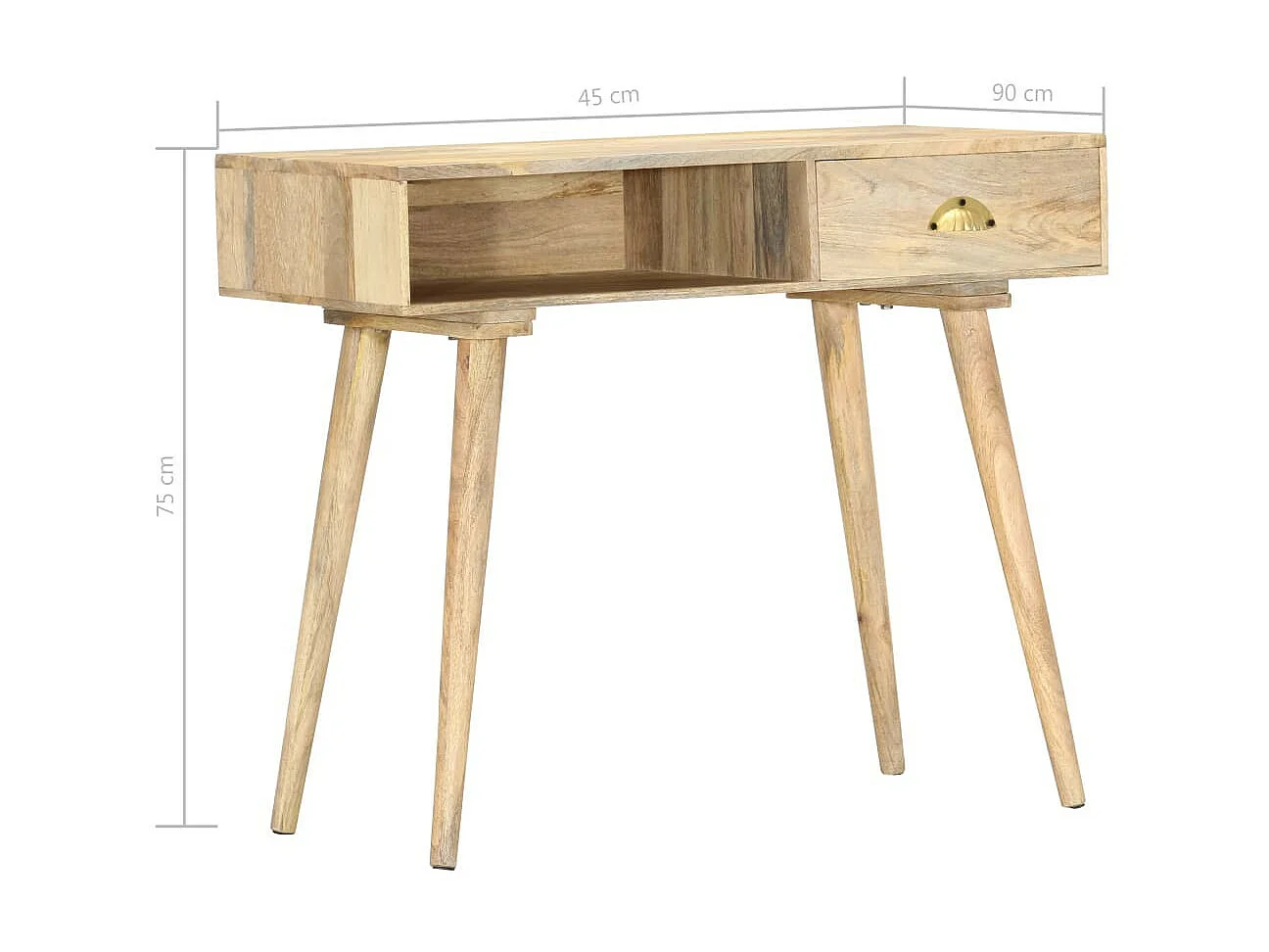 Table console 90x45x75 Bois de manguier massif