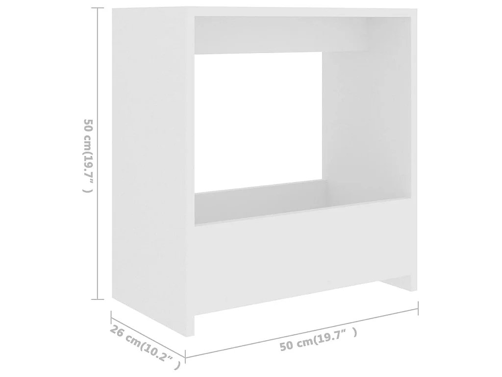 Table d'appoint Blanc 50x26x50