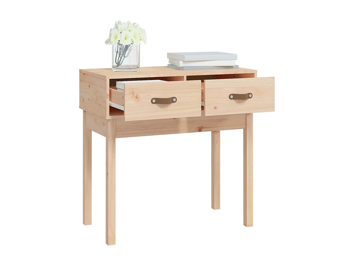 Table console 76,5x40x75 Bois massif de pin