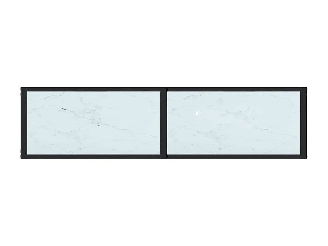 Table console Marbre blanc 140x35x75,5 Verre trempé