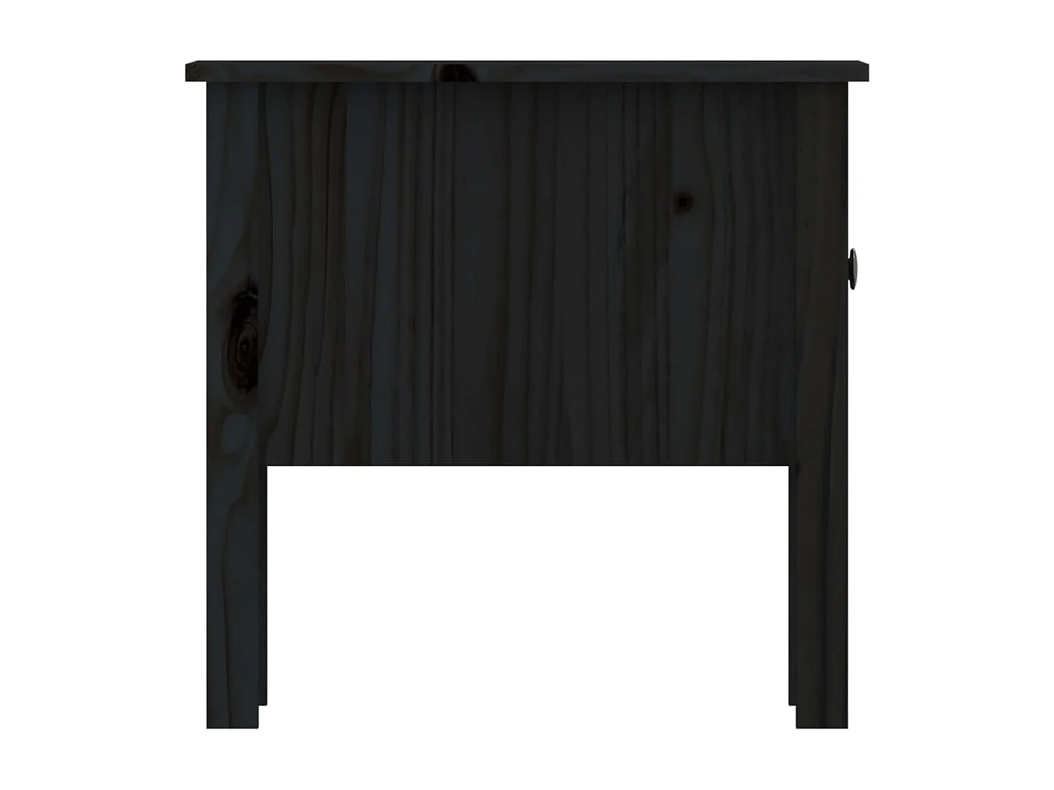 Table d'appoint Noir 50x50x49 Bois massif de pin