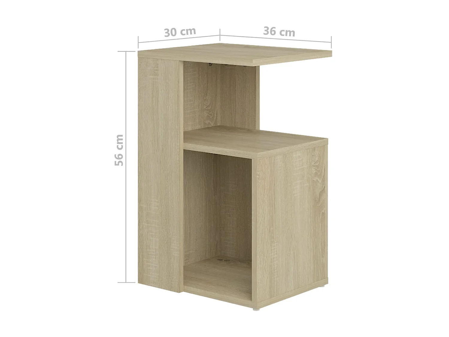 Table d'appoint Chêne sonoma 36x30x56