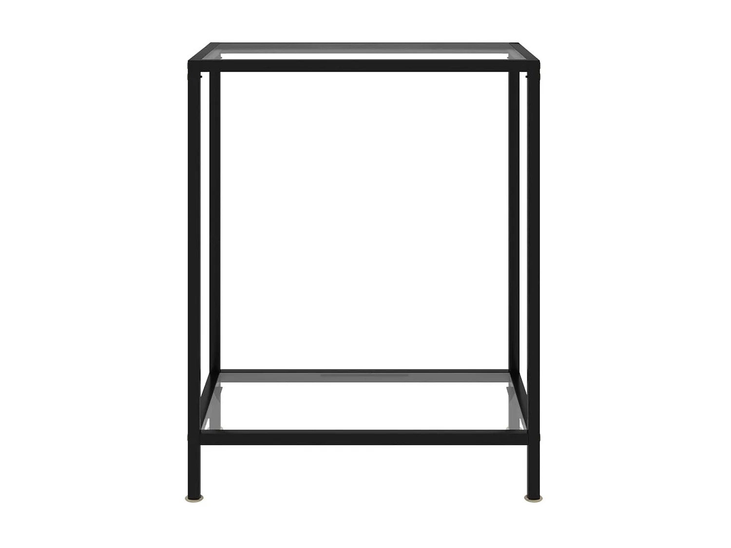 Table console Transparent 60x35x75 Verre trempé