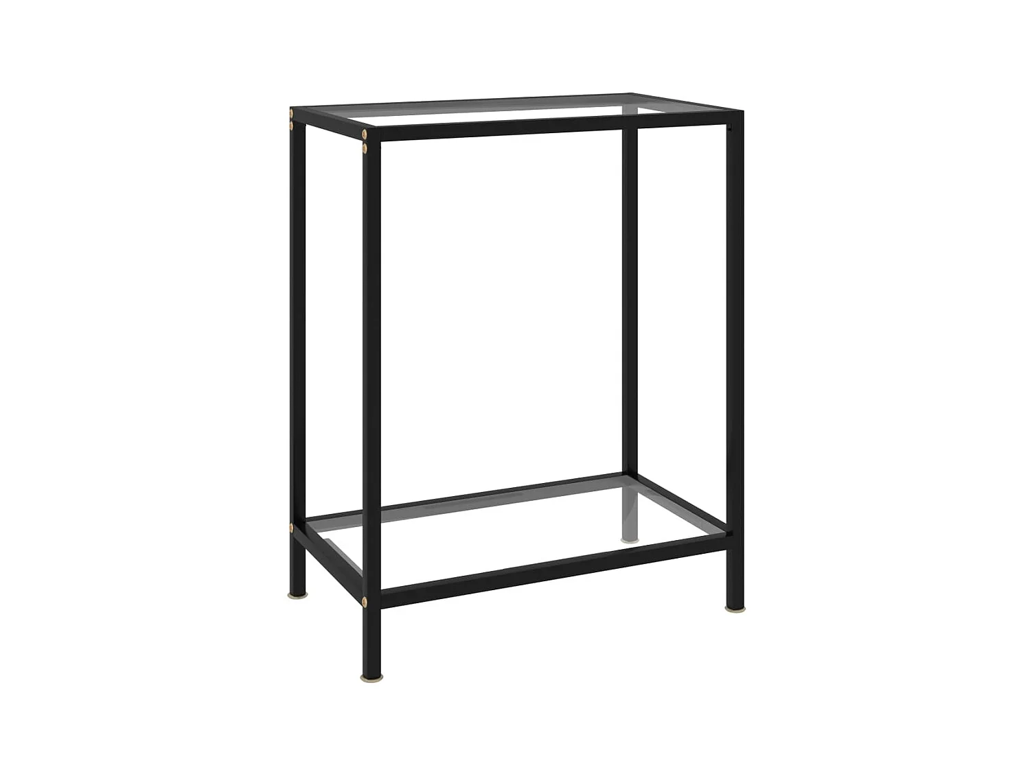 Table console Transparent 60x35x75 Verre trempé