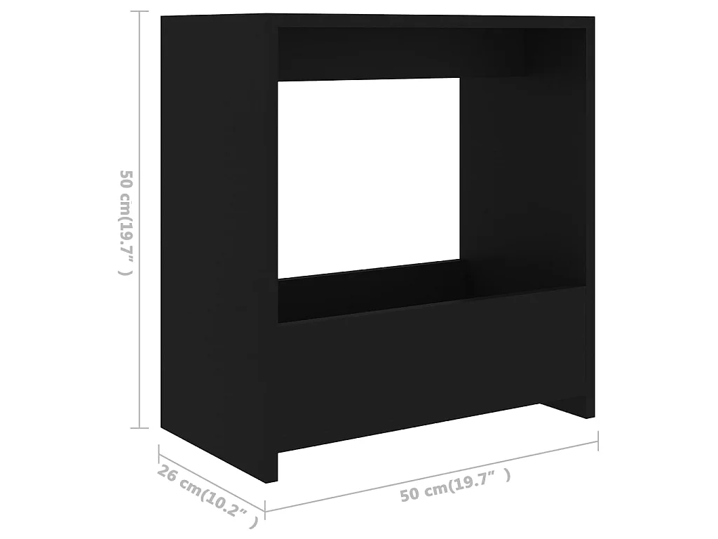 Table d'appoint Noir 50x26x50