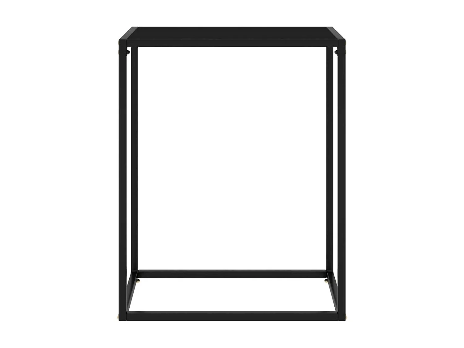 Table console Noir 60x35x75 Verre trempé 3