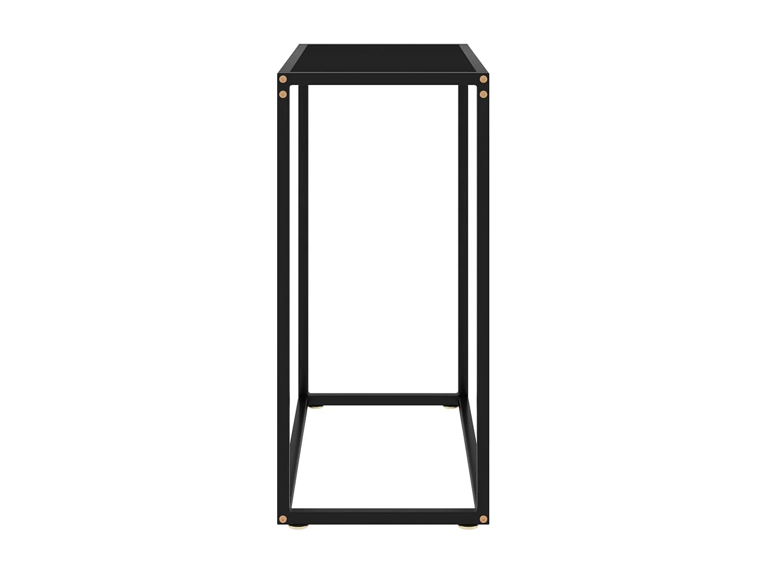 Table console Noir 60x35x75 Verre trempé 3