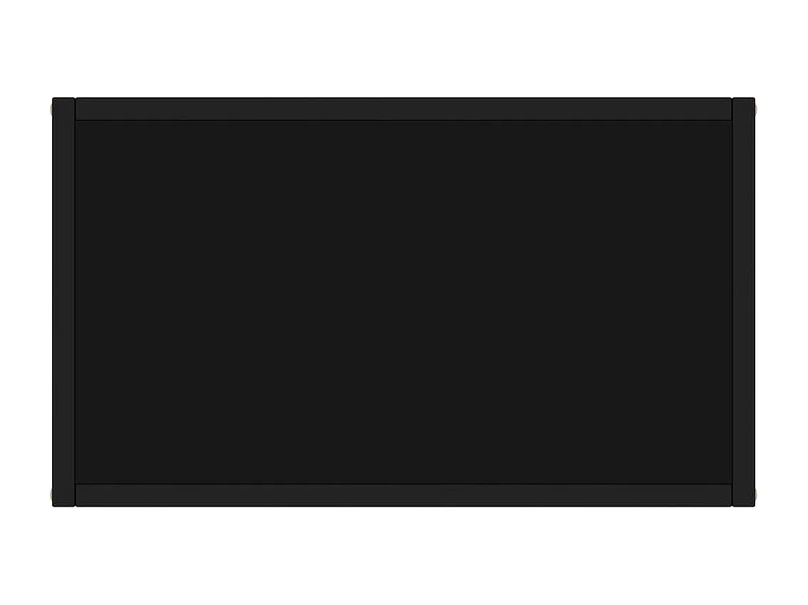 Table console Noir 60x35x75 Verre trempé 3