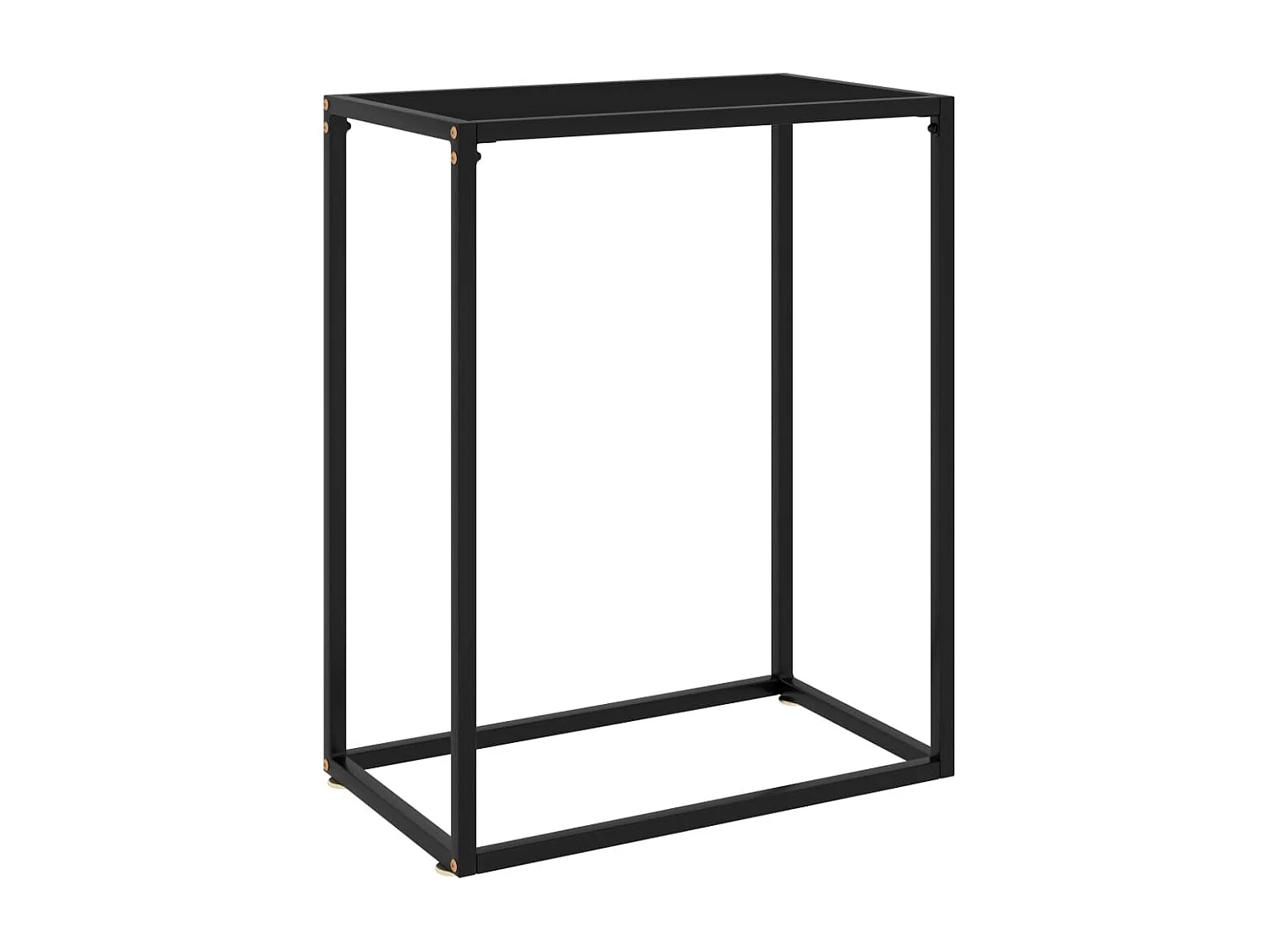 Table console Noir 60x35x75 Verre trempé 3