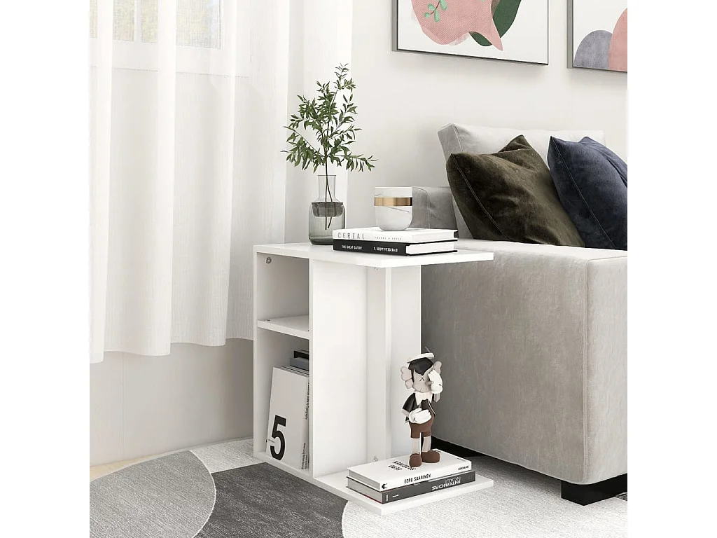 Table d'appoint Blanc 50x30x50