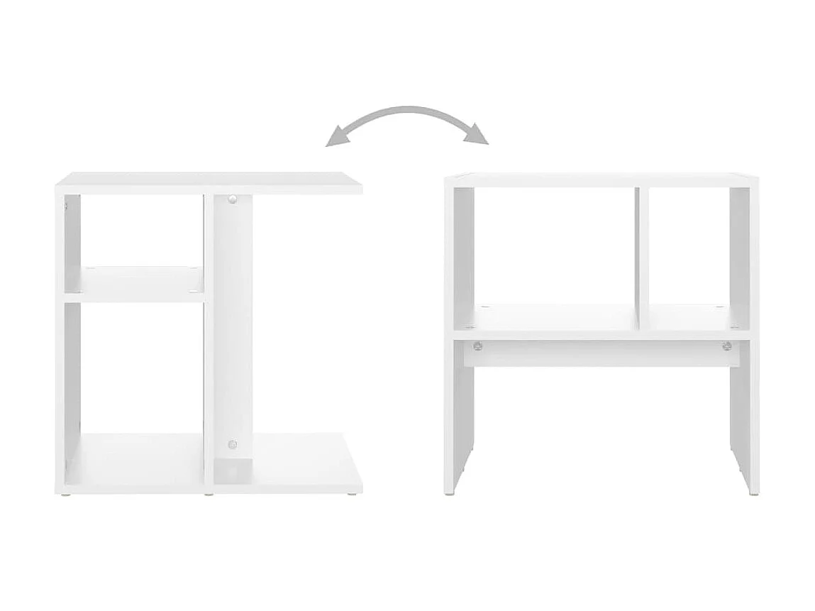 Table d'appoint Blanc 50x30x50