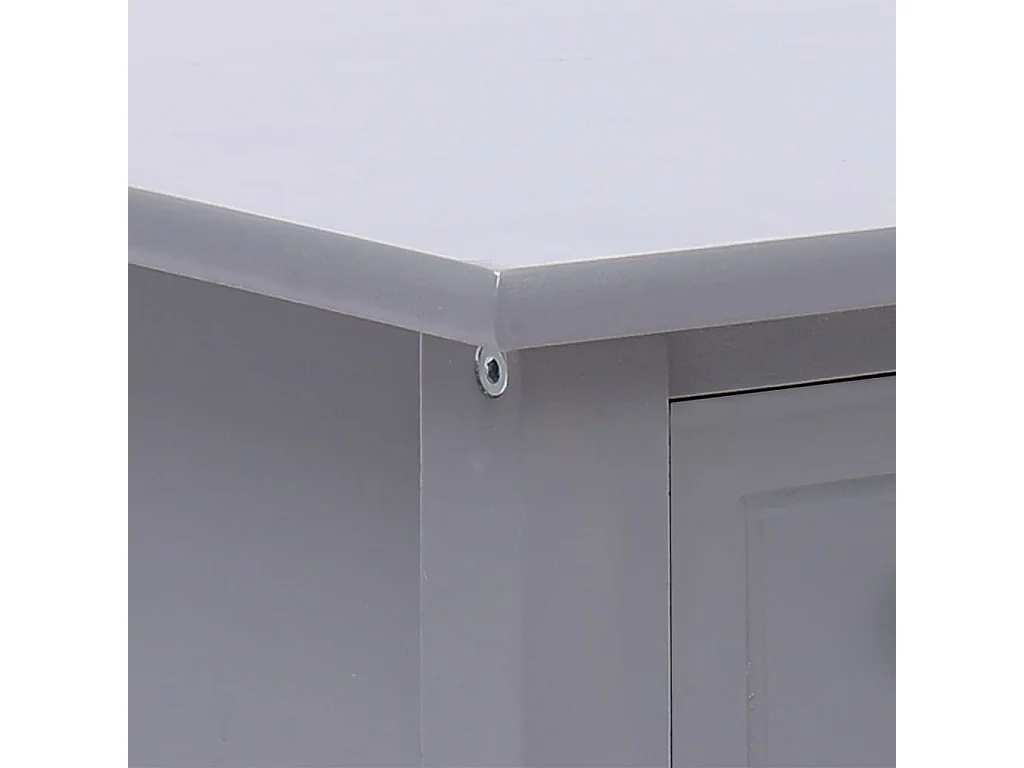 Table d'appoint Gris 40x40x40 Bois de Paulownia