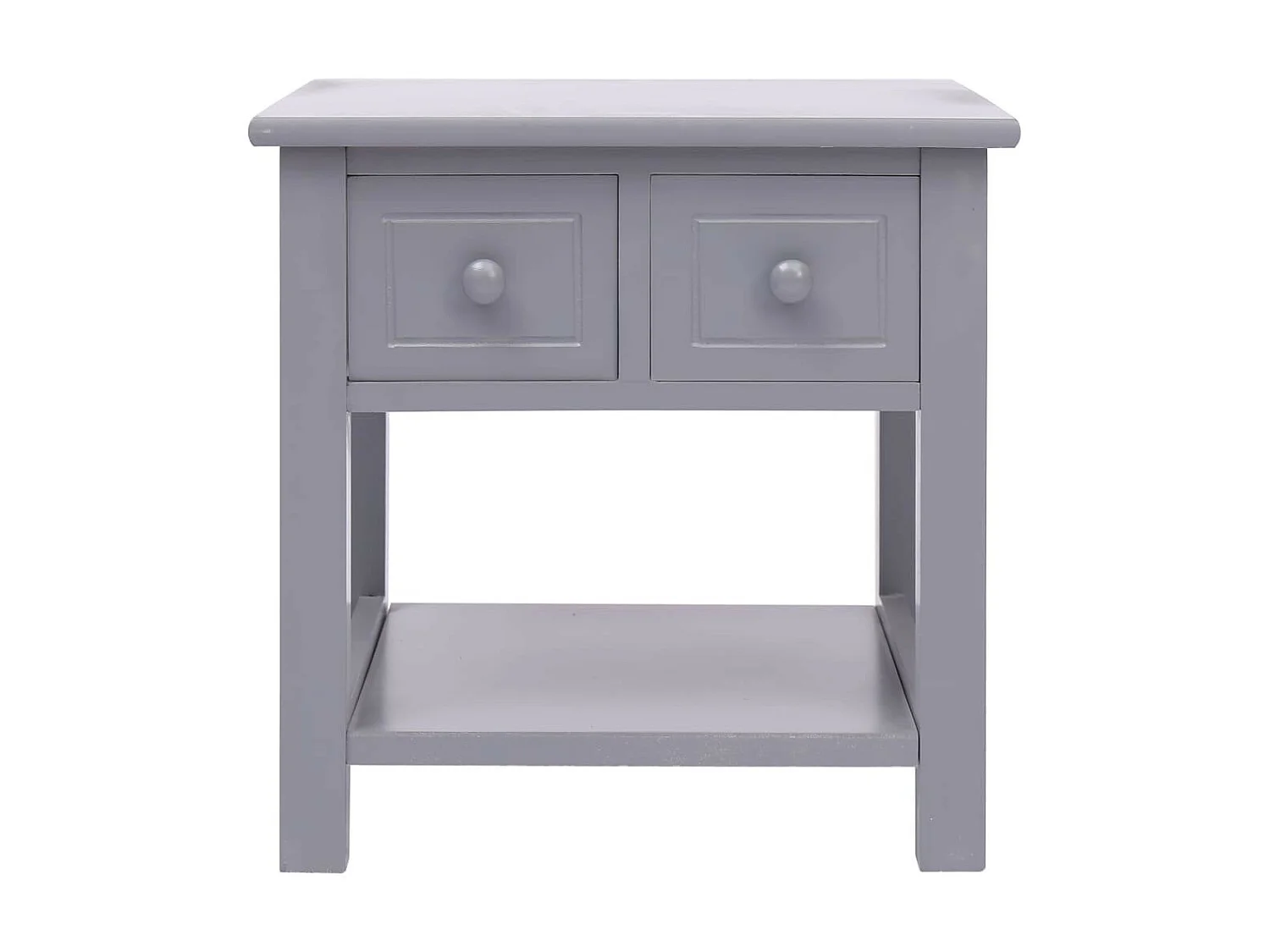 Table d'appoint Gris 40x40x40 Bois de Paulownia