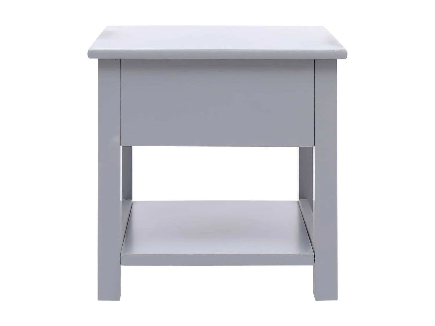 Table d'appoint Gris 40x40x40 Bois de Paulownia
