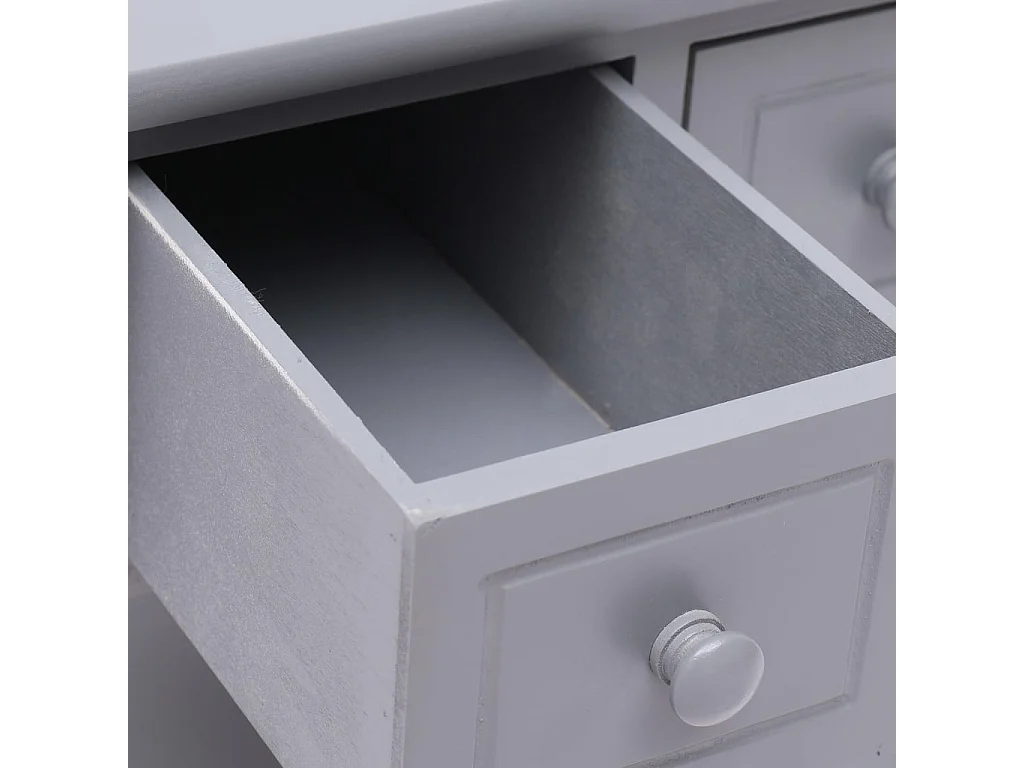 Table d'appoint Gris 40x40x40 Bois de Paulownia