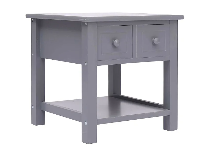 Table d'appoint Gris 40x40x40 Bois de Paulownia