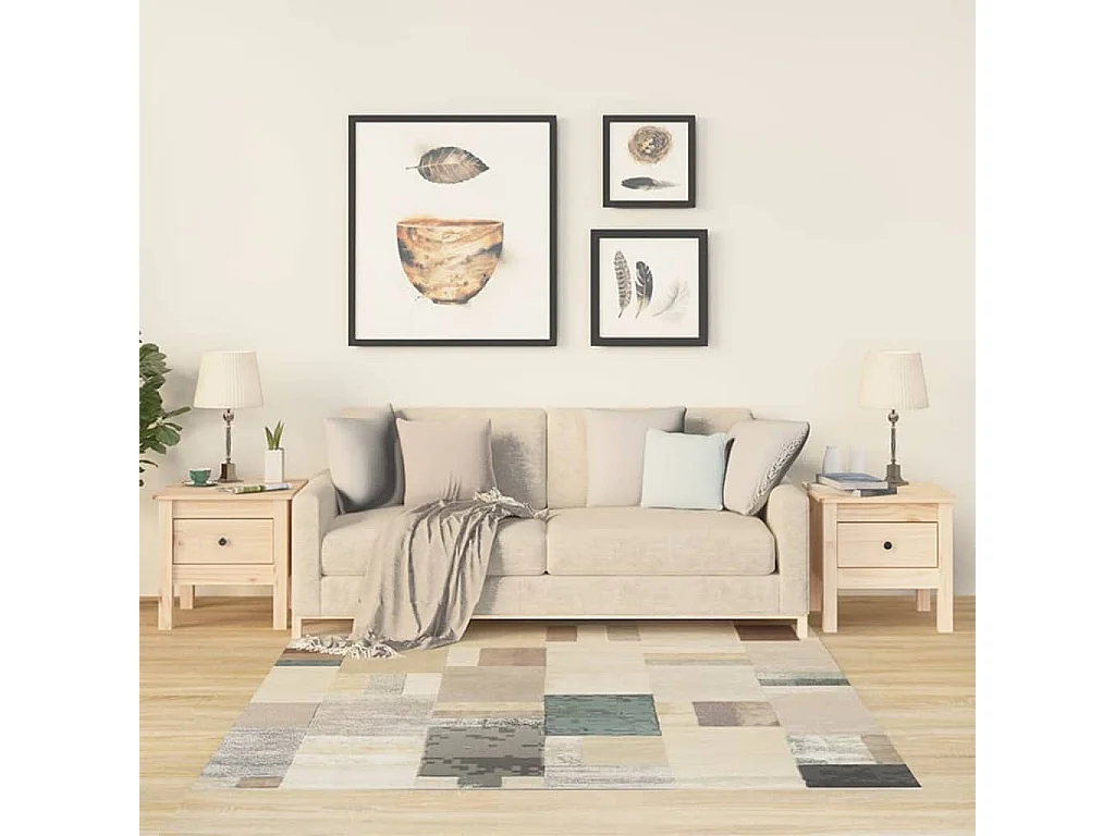 Tables d'appoint 2 pcs 40x40x39 Bois massif de pin