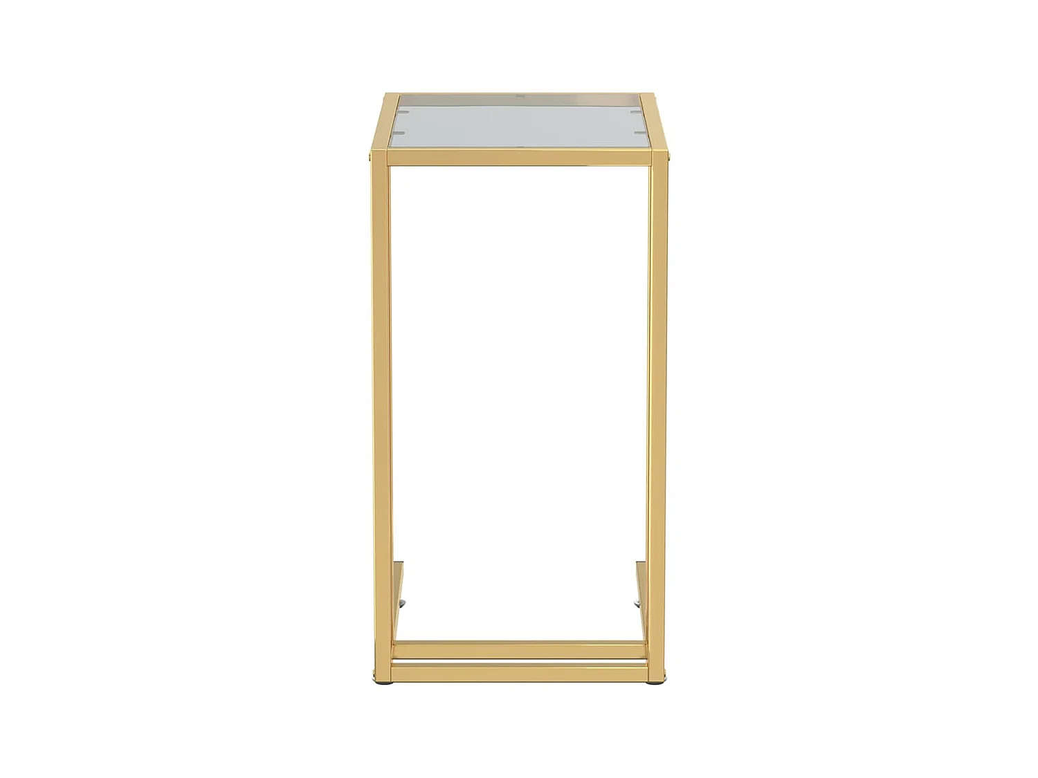 Mesa auxiliar de ordenador vidrio transparente negro 50x35x65cm