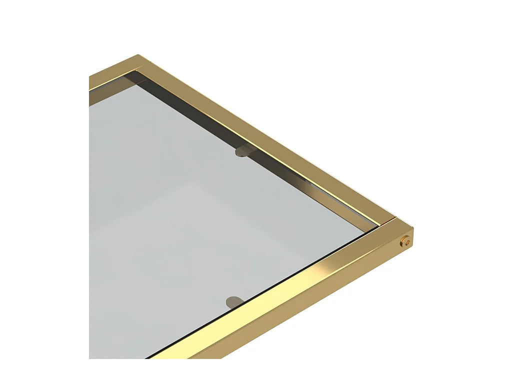 Mesa auxiliar de ordenador vidrio transparente negro 50x35x65cm