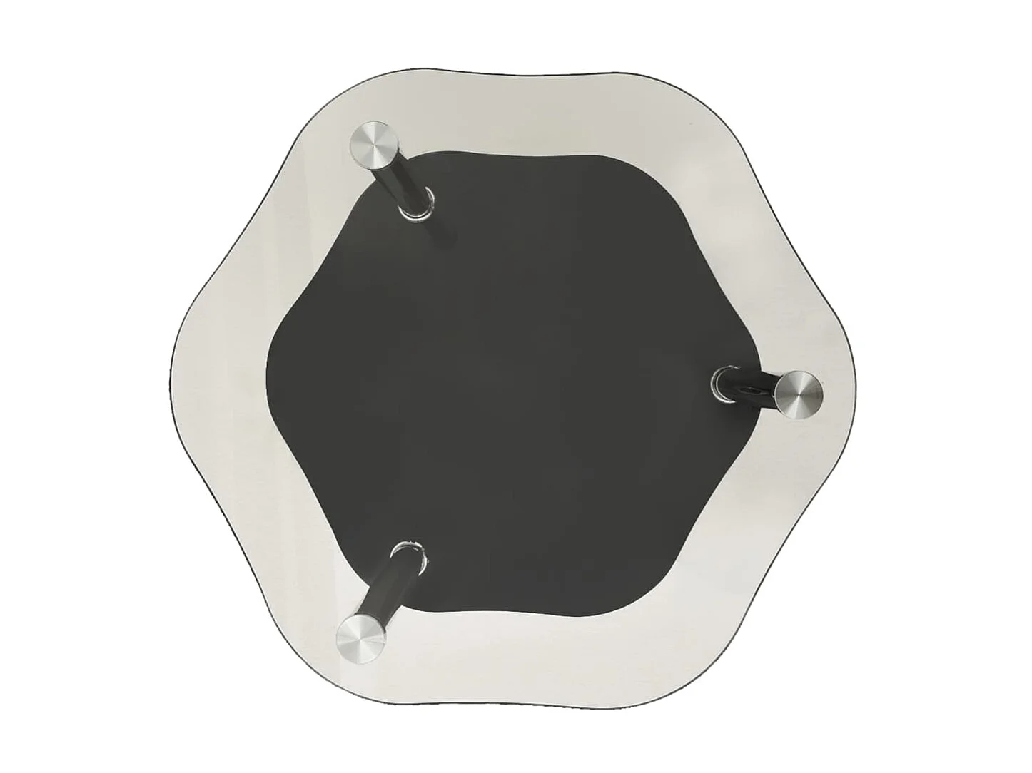 Table d'appoint Transparent et noir 38x38x50 Verre trempé